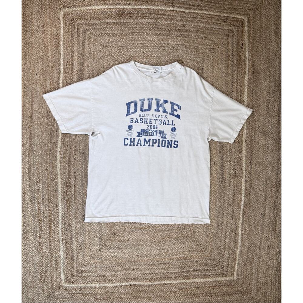 Vintage 2006 Duke Blue Devils Championship White T-shirt Large